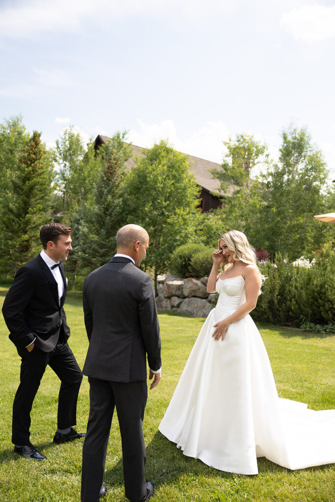First look moments in Colorado at Devil's Thumb Ranch