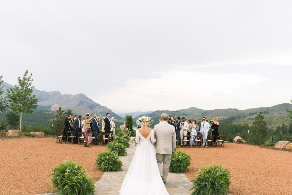 A Pikes Peak Ranch wedding ceremony