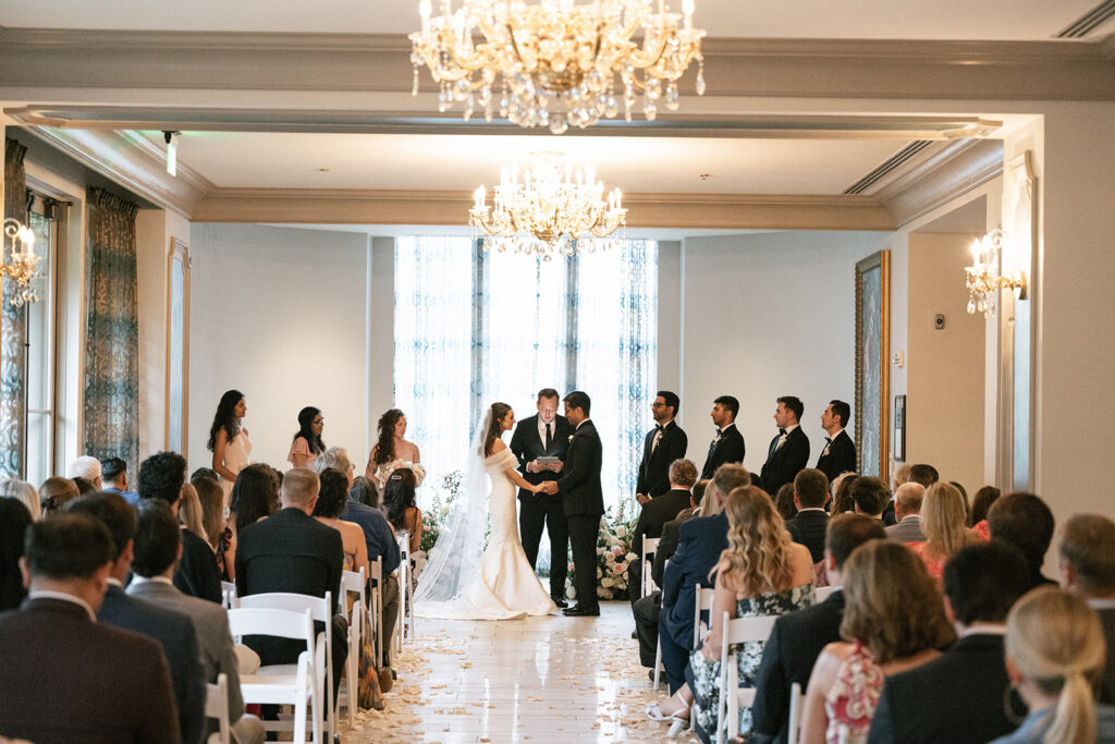 Wedding ceremony inside the Grand Bohemian Hotel in Mountain Brook