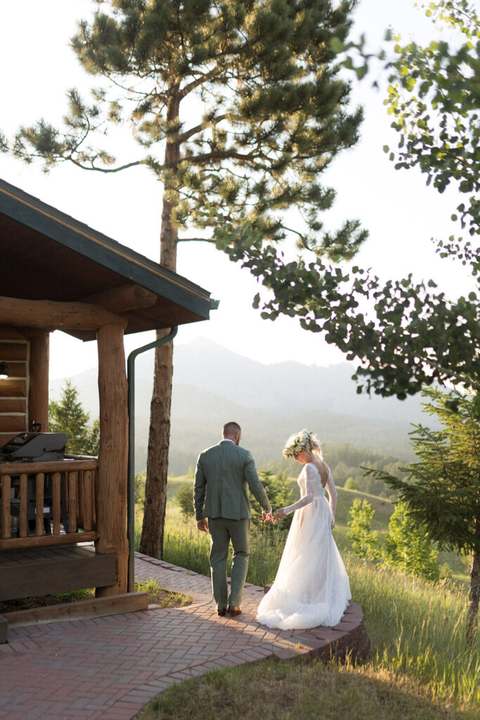 Bride and groom portraits at Pikes Peak Ranch