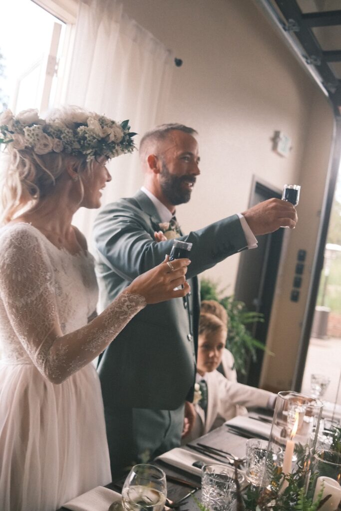 Colorado wedding reception photos on 35mm film