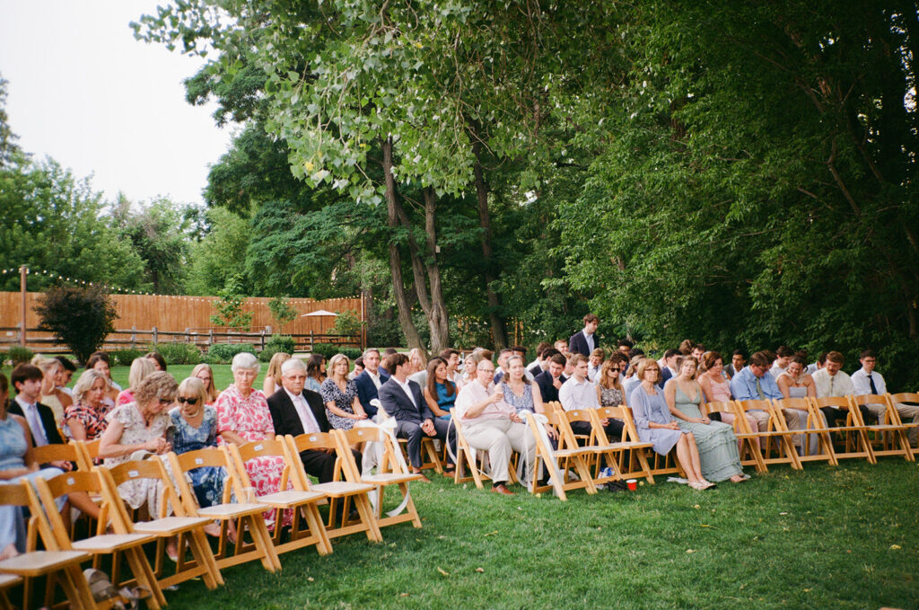 Lyons Farmette wedding ceremony photography on film