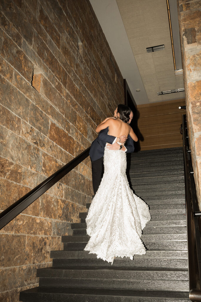 Bride and groom first look at Solaris Hotel