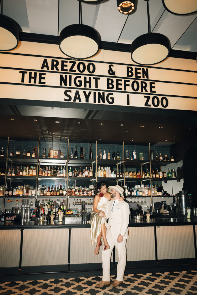 Couple hosts their wedding welcome party at Chasing Rabbits, Vail