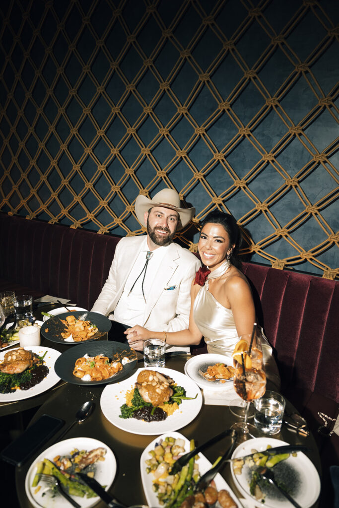 Wedding welcome party dinner in Vail, Colorado