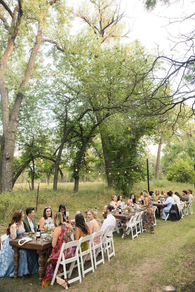 Farm-to-table wedding dinner at Salt and Acres