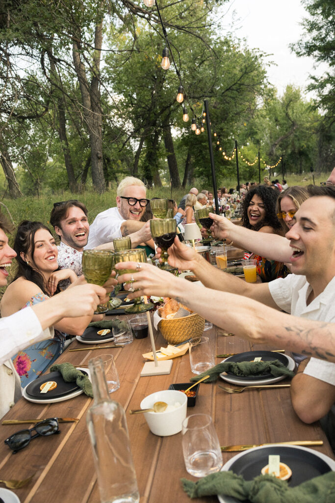 Farm-to-table wedding dinner at Salt and Acres