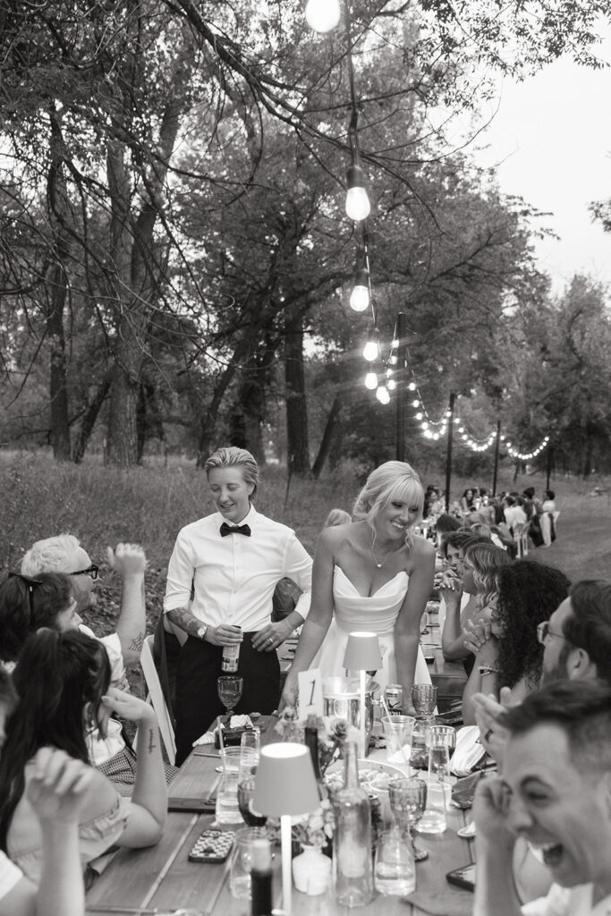 Farm-to-table wedding dinner at Salt and Acres