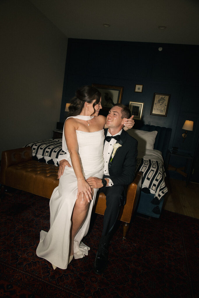 Bride and groom photos in The Ramble Hotel