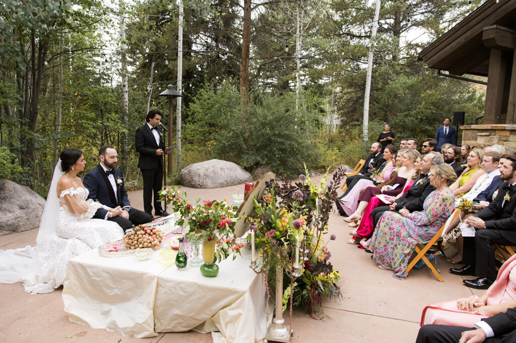 Traditional Persian wedding ceremony at Donovan Pavilion in Colorado
