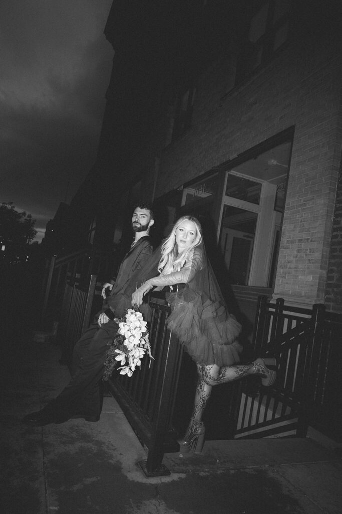 Denver engagement photos on film at the Oxford Hotel