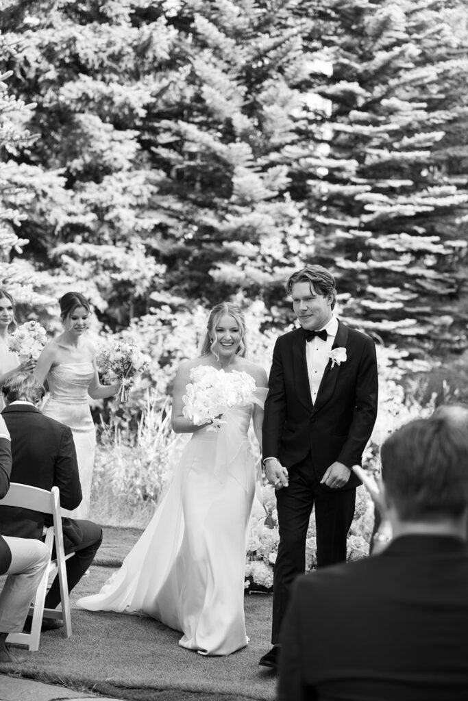 A Sonnenalp Hotel wedding ceremony in the summer
