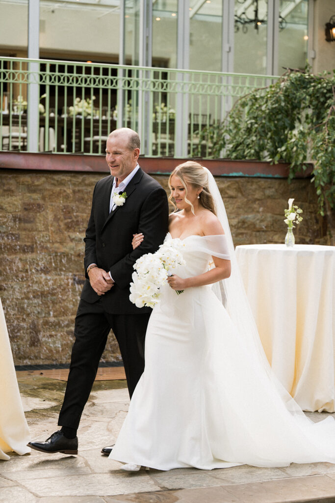 A Sonnenalp Hotel wedding ceremony in the summer