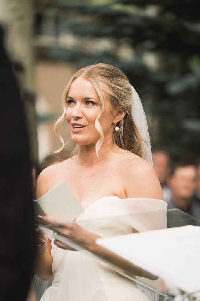 A Sonnenalp Hotel wedding ceremony in the summer