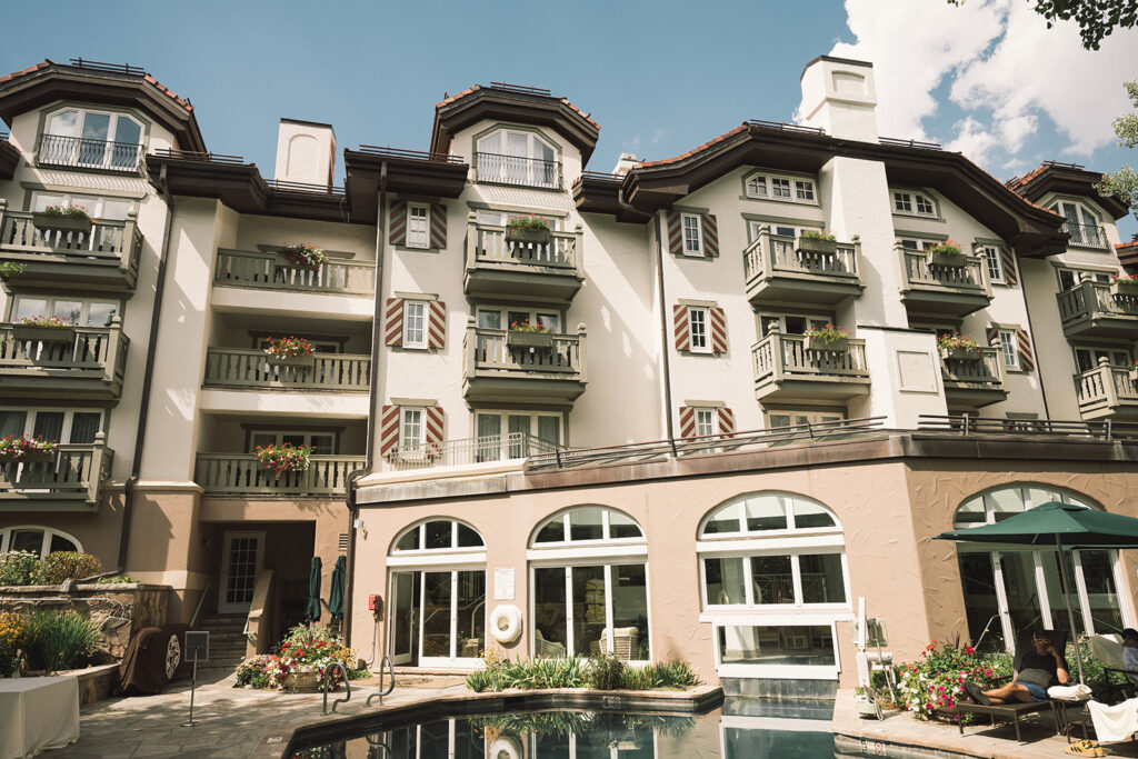 Outside of the Sonnenalp Hotel