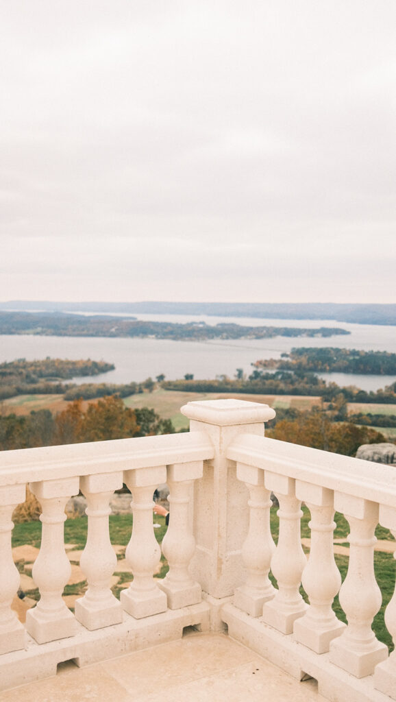 The view from a balcony of Stone Haven Event Venue in Alabama