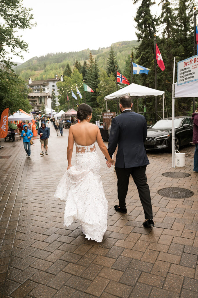 Oktoberfest wedding festivities in Vail, CO