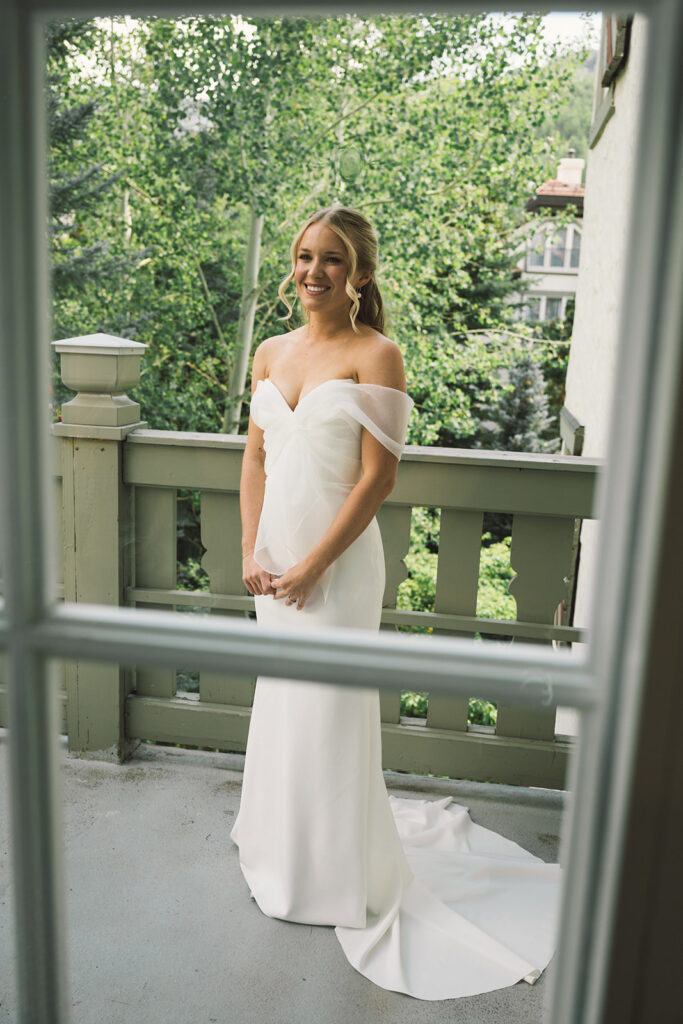 First look on the balcony at the Sonnenalp Hotel