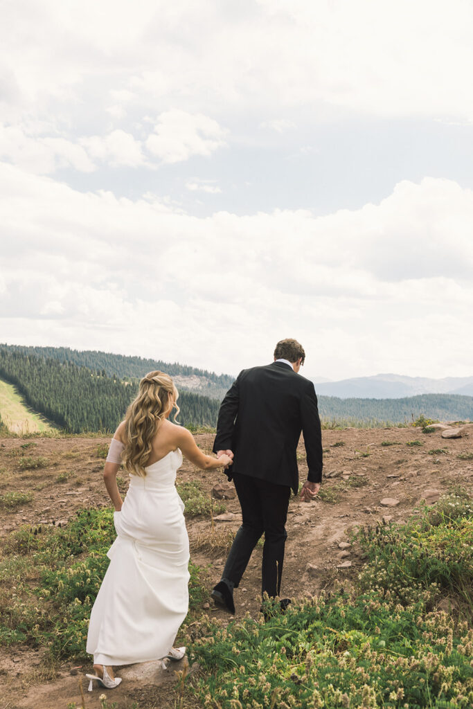 Colorado mountain bride and groom portraits in the summer