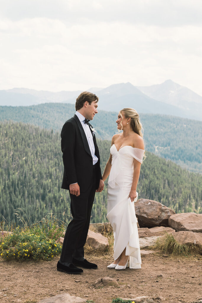 Colorado mountain bride and groom portraits in the summer