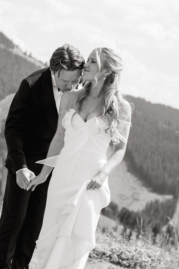Editorial bride and groom photos in Colorado