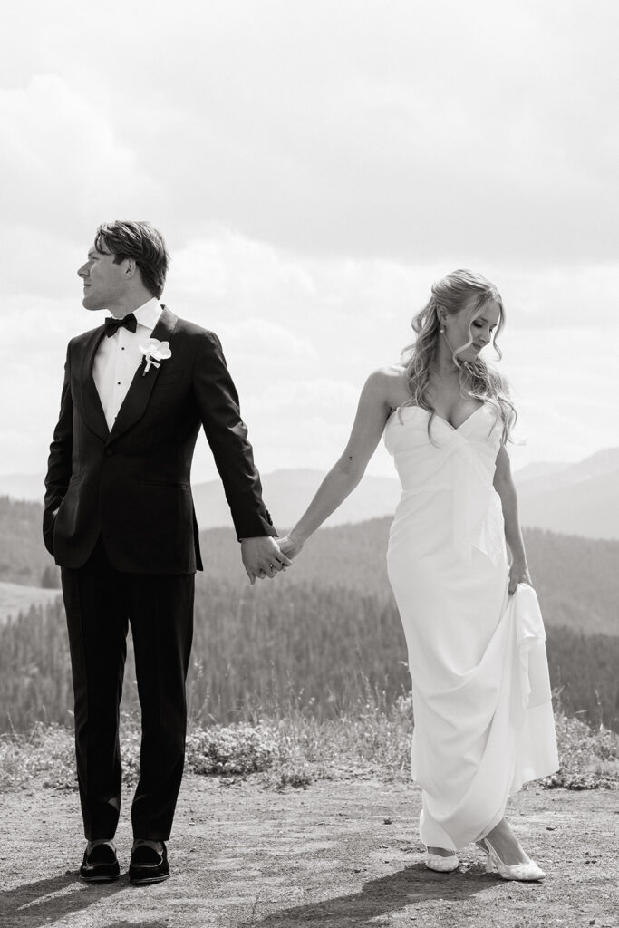 Editorial bride and groom photos in Colorado