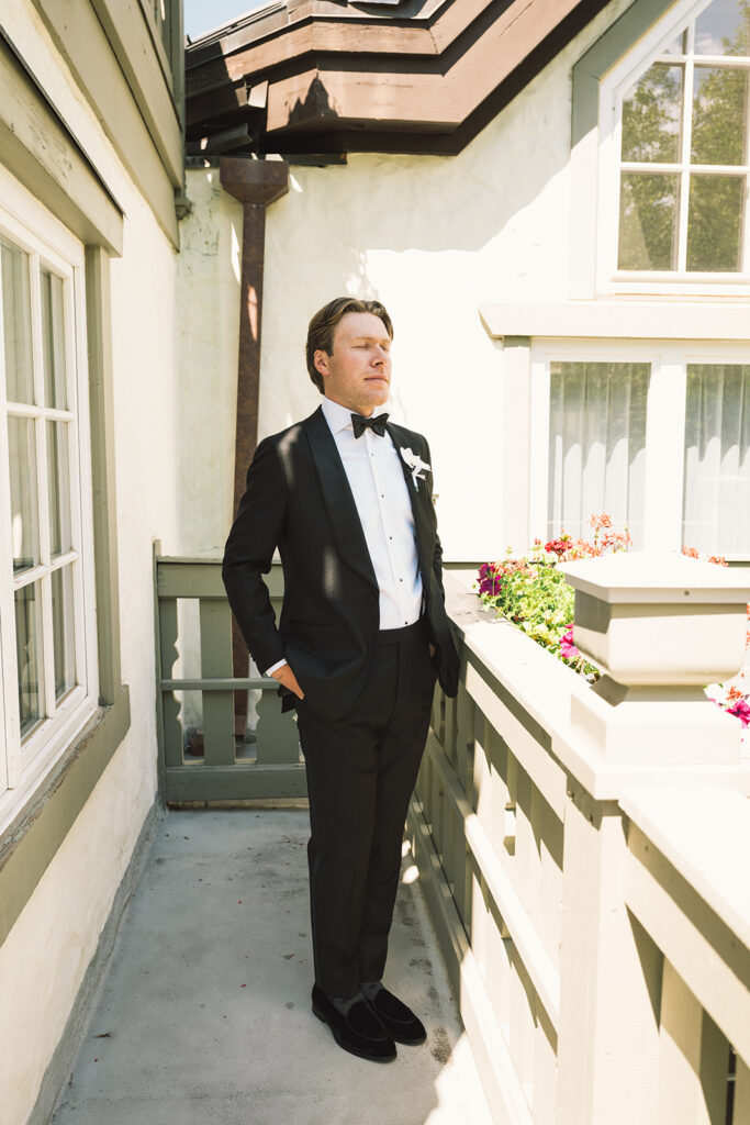 First look on the balcony at the Sonnenalp Hotel