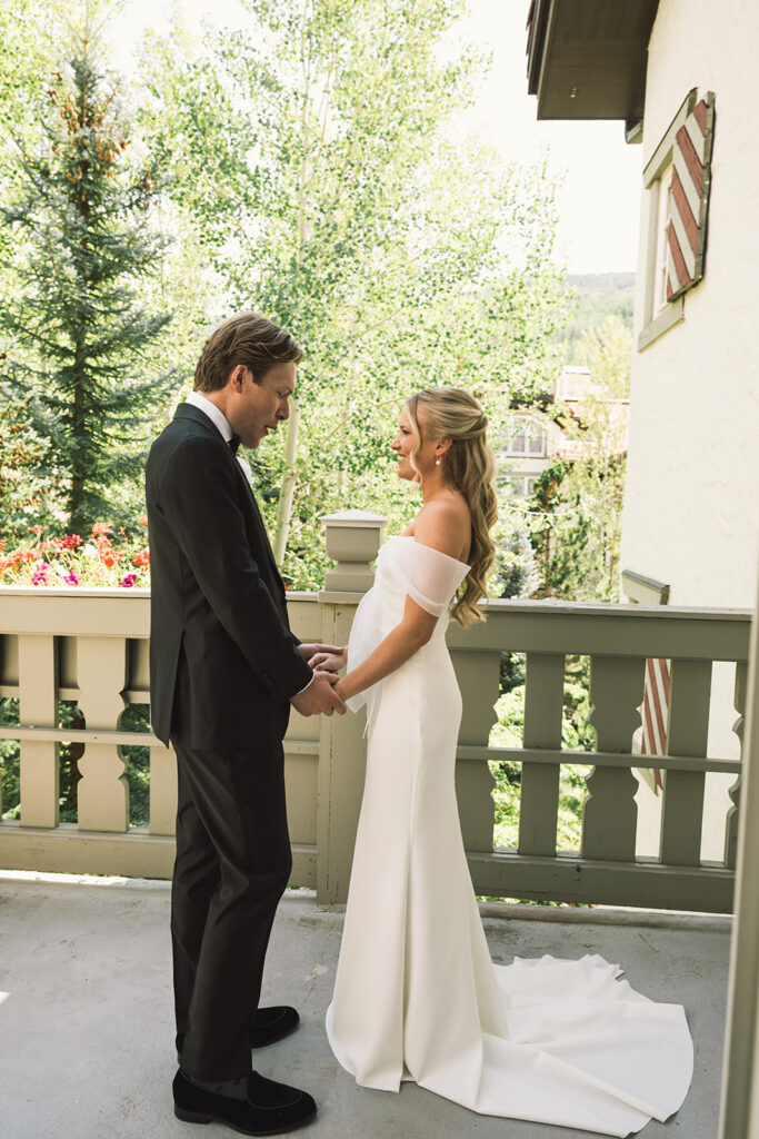 First look on the balcony at the Sonnenalp Hotel