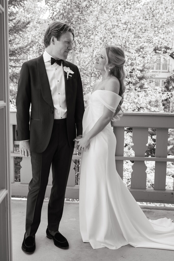 First look on the balcony at the Sonnenalp Hotel