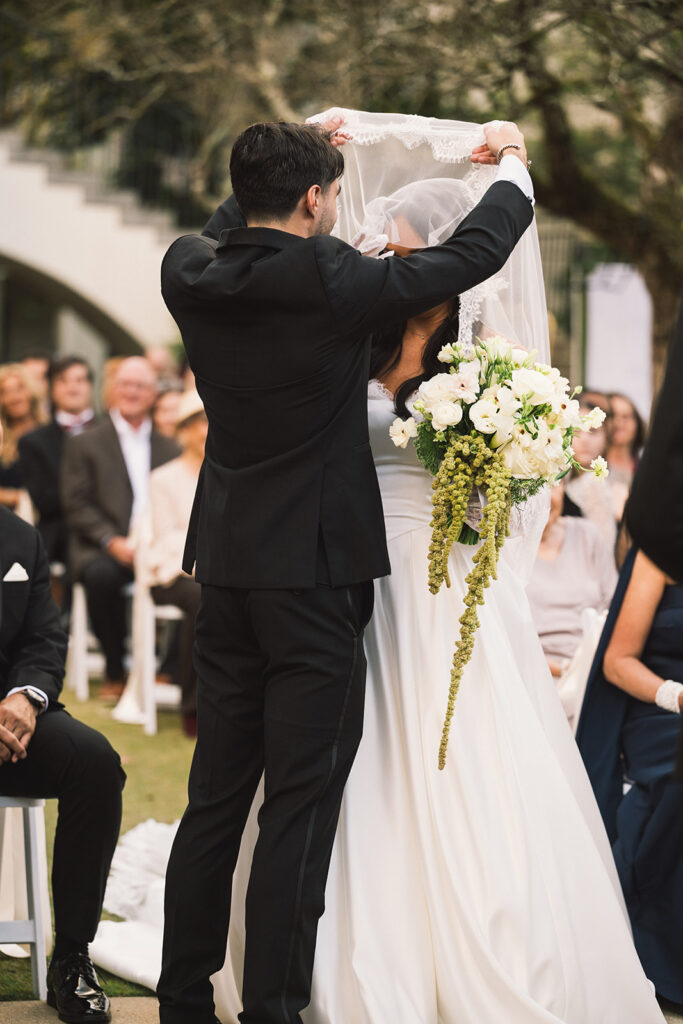Luxury wedding ceremony at Birmingham Botanical Gardens