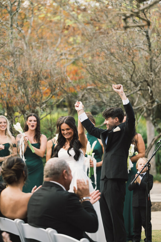 Luxury wedding ceremony at Birmingham Botanical Gardens