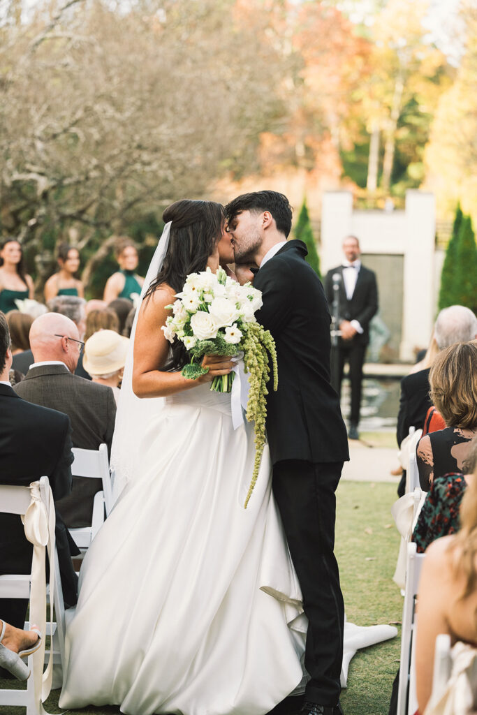 Luxury wedding ceremony at Birmingham Botanical Gardens