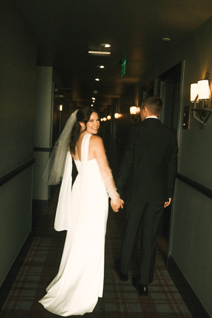 Bride and groom photos in The Ramble Hotel